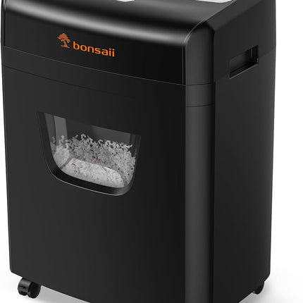 Bonsaii Papierversnipperaar - Autofeed - 120 vellen, P-4 microcut, 23L, stil 62 dB