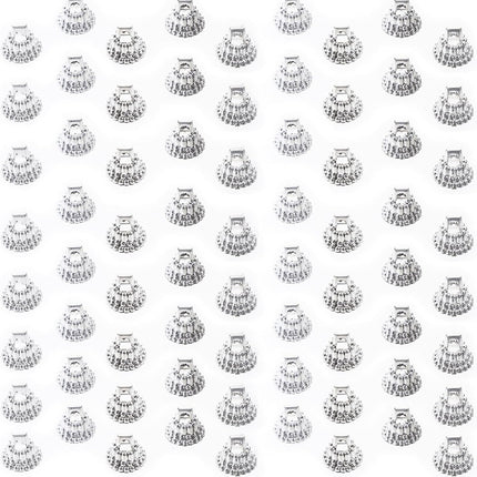 200x Kerstbal Covers – Ø1,2 cm – Hangers met Veer- Zilver