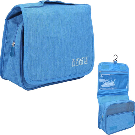 Opvouwbare Hangende Toilettas Hemelsblauw met Compartimenten en Haak