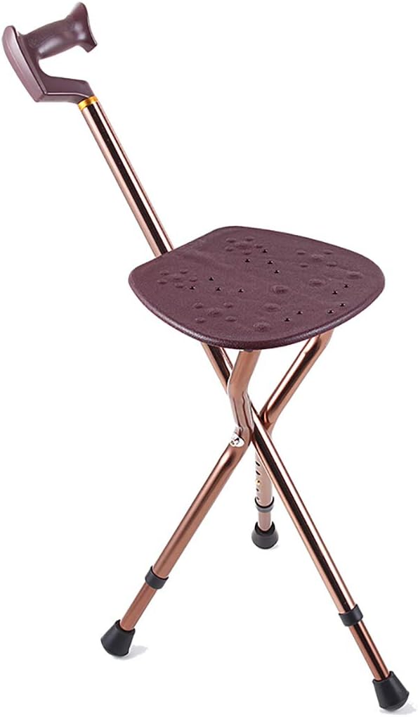 Opvouwbare Zitstok – Verstelbare Wandelstok met Zitje - Lichtgewicht en Sterk tot 200 kg