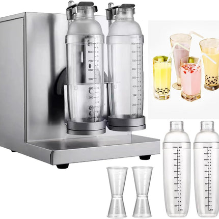 Professionele Shaker – Dubbele Beker - 120W Hoogtoerige Mixer met Timer