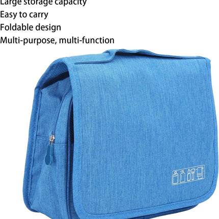 Opvouwbare Hangende Toilettas Hemelsblauw met Compartimenten en Haak