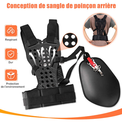 Verstelbaar Harnas voor Bosmaaier en Grastrimmer – Dubbele Schouderriem