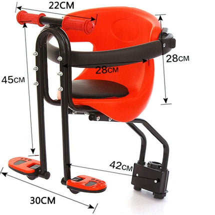 Kinderfietsstoeltje Voorzijde – 30kg Draagkracht met Pedaal