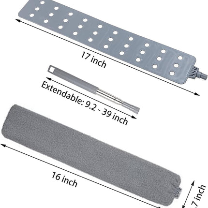 Ausziehbarer Mikrofaser-Fugenreiniger – Inklusive 3 Mikrofaser-Bezügen – Für die Reinigung unter Möbeln und Haushaltsgeräten