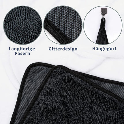 Mikrofaser-Trockentücher – 3er-Pack – XXL 40×60 cm – Superschnell trocknend und fusselfrei