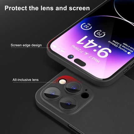 Ultradun Telefoon Hoesje geschikt voor iPhone 14 Pro Max - 0,3 mm - Mat Zwart – Krasbestendig