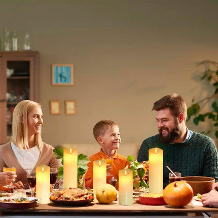 Set van 5 LED kaarsen – 10 modi vlam effect – Draadloos - Incl. afstandsbediening