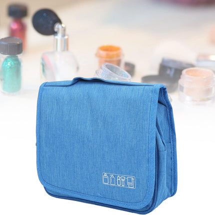 Opvouwbare Hangende Toilettas Hemelsblauw met Compartimenten en Haak