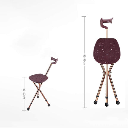 Opvouwbare Zitstok – Verstelbare Wandelstok met Zitje - Lichtgewicht en Sterk tot 200 kg