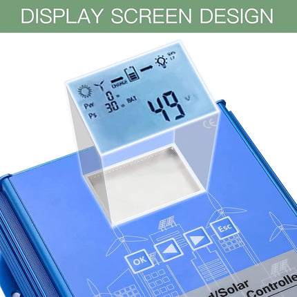 Wind en Solar Hybride MPPT Laadregelaar 24V/48V - 1000W-3000W