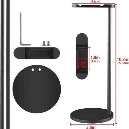 Hoofdtelefoonstandaard – Aluminium - Universeel – Stevige basis – Zwart