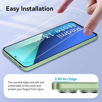 3x Screenprotector - Xiaomi Redmi Note 13 4G/5G – 9H Glas - Krasvrij