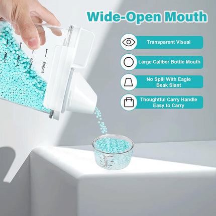 Wasmiddel Dispensers - 2 stuks - Luchtdicht - 1100ml met Maatbeker