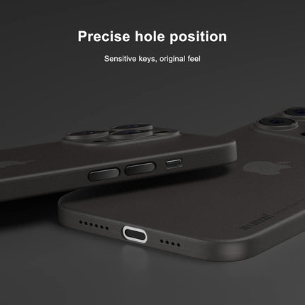 Ultradun Telefoon Hoesje Geschikt voor - iPhone 14 Pro Max Hoesje - Mat - Trans-Zwart