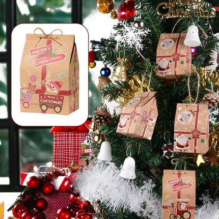 70x Kerstcadeaudoosjes – Kraftpapier - Inclusief Hennep Touwtjes – 7x5x10,5 cm – DIY Set