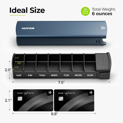 Pillendose – Transparent – ​​7 Tage – Medikamentenbox mit Tagesanzeige