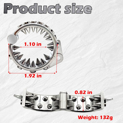 Adult Toy - Metalen Ring met Pinnen en Gewichtselement