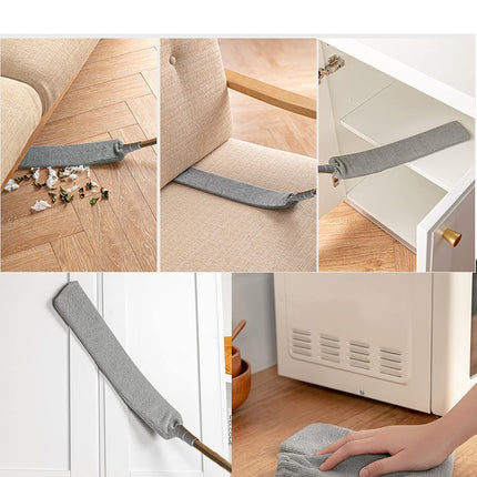 Ausziehbarer Mikrofaser-Fugenreiniger – Inklusive 3 Mikrofaser-Bezügen – Für die Reinigung unter Möbeln und Haushaltsgeräten