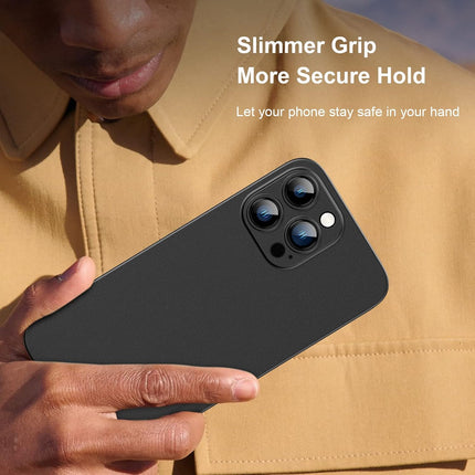 Ultradun Telefoon Hoesje geschikt voor iPhone 14 Pro Max - 0,3 mm - Mat Zwart – Krasbestendig