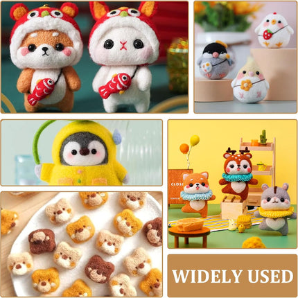 Naaldvilt Starterset met 36 Naalden en Houten Handgrepen - Ideaal voor DIY Projecten