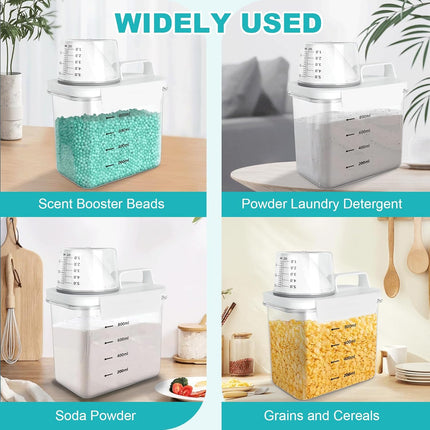 Wasmiddel Dispensers - 2 stuks - Luchtdicht - 1100ml met Maatbeker