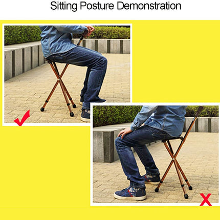 Opvouwbare Zitstok – Verstelbare Wandelstok met Zitje - Lichtgewicht en Sterk tot 200 kg