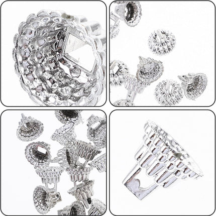 200x Kerstbal Covers – Ø1,2 cm – Hangers met Veer- Zilver