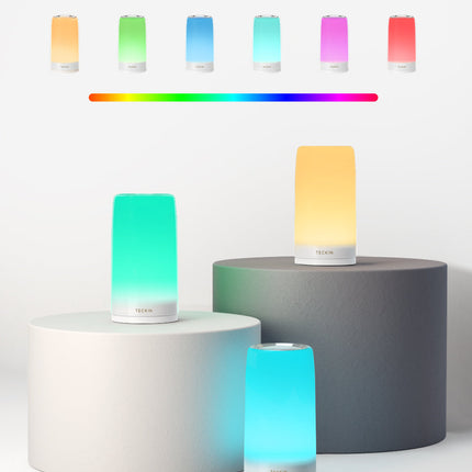LED-Stimmungslampe – dimmbar – 7 Farben – Touch-Bedienung