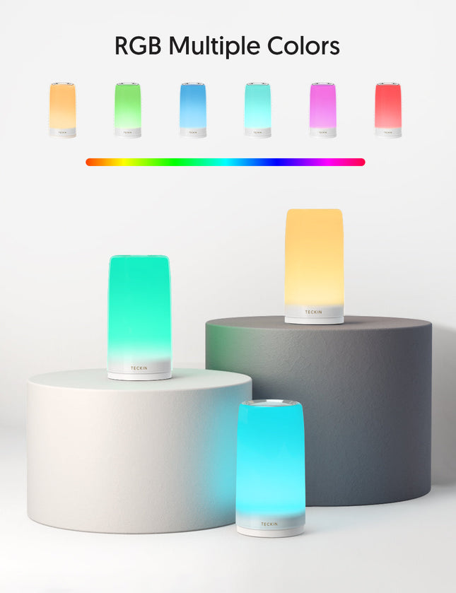 LED Table Lamp Valentine's Day Gift Touch Bedside Lamp Decoration Dimmable RGB 7 Colors Night Lights For Kids Bedroom