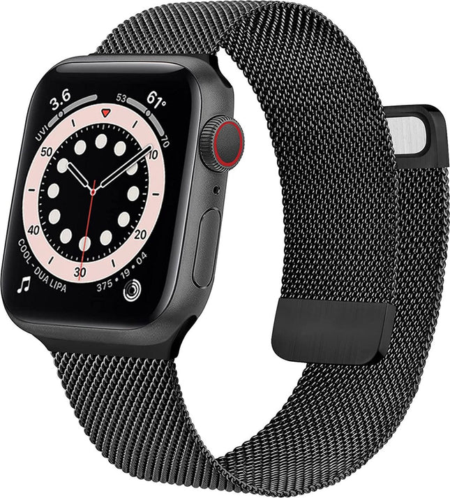 Uhrenarmband passend für Apple Watch Serie 38-41 mm - Schwarz