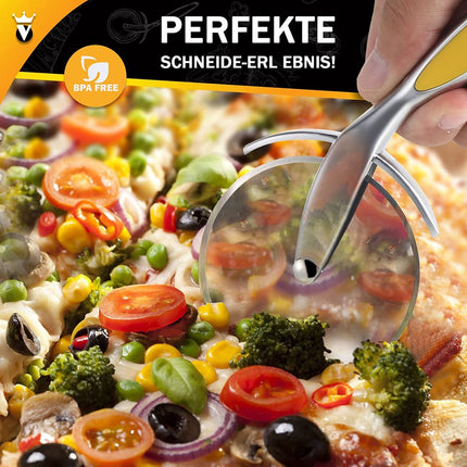 Pizza cutter - professional and premium quality - stainless steel - pizza cutter roller