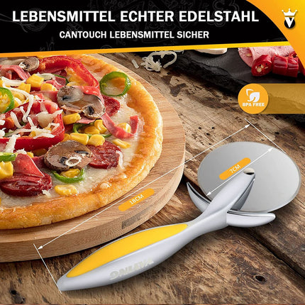 Pizza cutter - professional and premium quality - stainless steel - pizza cutter roller