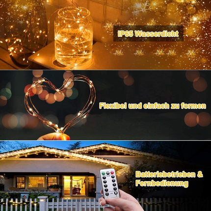 Magische LED-Girlande – 20 Meter – drinnen und draußen – 8 Modi