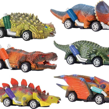 Jurassic Dino Racers - Dinosaur Toy Car Set Boys - Set of 6