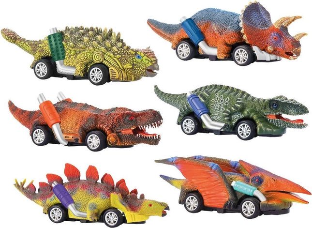 Jurassic Dino Racers - Dinosaur Toy Car Set Boys - Set of 6