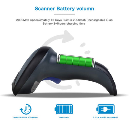 Kabelloser Barcode-Scanner | Ideal für mobiles Bezahlen | Plug