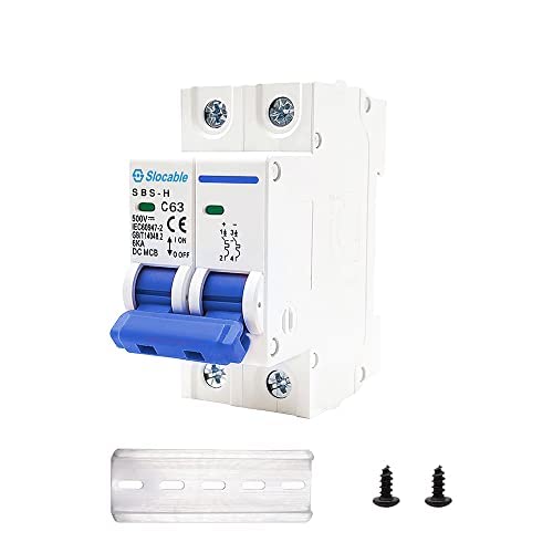 DC 500V 16A 2P Miniature Line Circuit Breaker Low Voltage For Solar Energy System DIN Schienenberg 