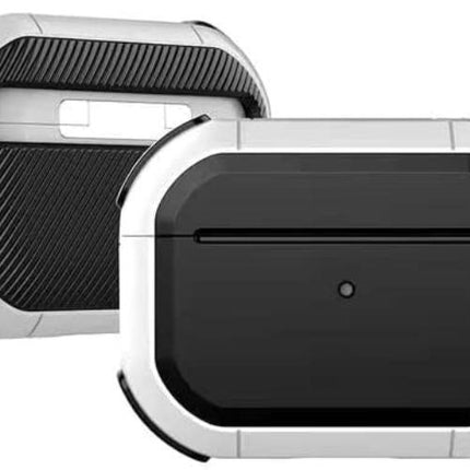 protective case with keychain Compatible for Apple Airpods Pro 2nd generation, PC &amp; TPU Protective hard case Supports wireless charging (LED visible on the front) Earbud accessories (white) 