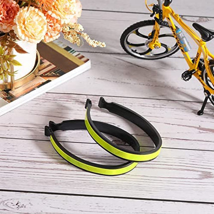 3 paar fietsbroekclips Reflecterende broekclips Elastische broekclips Reflectoren PVC gecoate fiets enkelbanden/ hardloop mouwbanden voor mannen vrouwen fietsers/hardlopers