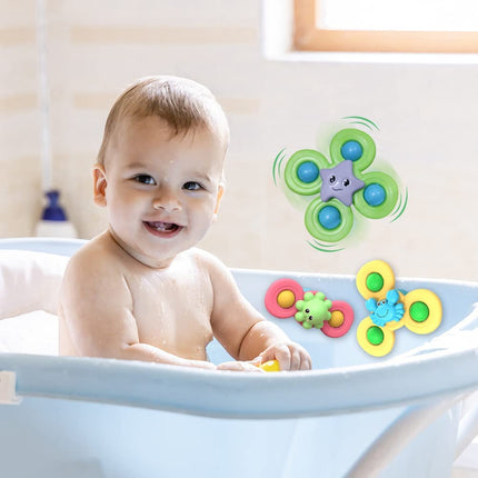 3-teiliges Set Saugnapfspielzeug für Babys, Badespielzeug Baby, lustiges Wasserspielzeug mit Saugnapf, Badespielzeug Baby für Kinder, Kleinkinder, sensorisches Spielzeug Baby im Alter von 1–6 Jahren 