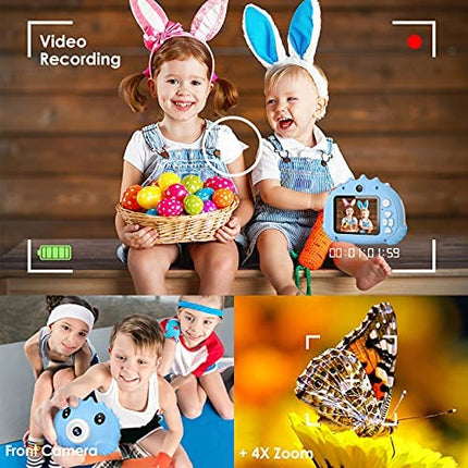 Blaue Kinderkamera – 20 MP HD-Digitalkamera – perfekt für junge Fotografen im Alter von 3–12 Jahren 