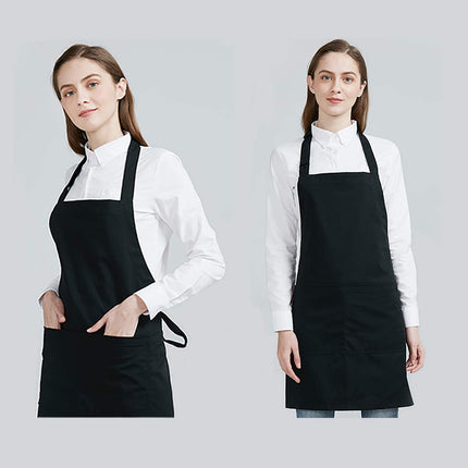 2 Pack Unisex Adjustable Cooking Apron with 2 Pockets Liquid Drop Water Resistant Cooking Kitchen Restaurant Bar Painting BBQ Apron, Multi Purpose, Black Aprons Chef Apron Unisex Aprons for Women 