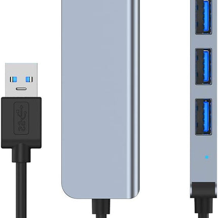 USB 3.0 HUB - USB to USB 3.0 and USB 2.0 Adapter - USB Hub 4 in 1 is suitable for Laptops, PC, USB Flash Drives, Mouse, Keyboards, Printers, Mobile Hard Drives, etc. 