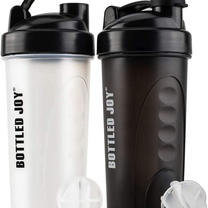 Premium-Shaker-Flasche – lebensmittelechtes PP, spülmaschinen- und mikrowellenfest, rutschfest mit Rührkugel