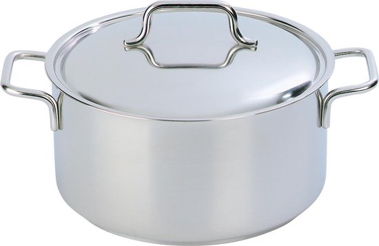 Casserole - with Lid - Ø 20 cm - 3 L - Stainless Steel