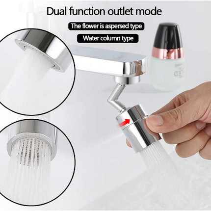Universeller Wasserhahn mit Sprühfilter, um 720° drehbarer Wasserhahn-Sprühkopf mit robustem Kupfer- und ABS-Spritzschutz, mit Sauerstoff angereicherter Schaum, 4-lagiger Netzfilter