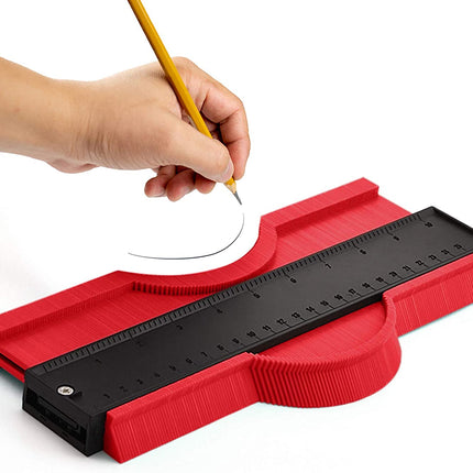 Contourmeter | 25 cm | Contour Duplicator | Grote Snijcontour Duplicator Meter | ABS Plastic meetgereedschap | Rood