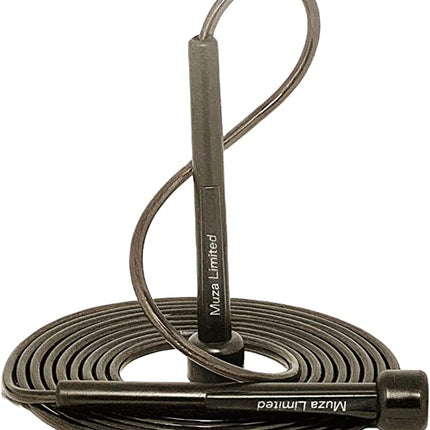2x Muza Skipping Rope Adult for Home Exercise &amp; Body Fitness Men, Women and Children | fast skipping rope with non-slip handle | Adjustable skipping rope for Fitness, Fat Burning, Boxing, Crossfit and MMA (2 pieces)