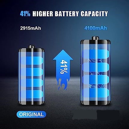 High Capacity Battery for iPhone 6 Plus, 3500 mAh + Extra 585 mAh Replacement Battery for iPhone 6 Plus Li-ion Internal Battery, Repair Kit with Instructions and Replacement Adhesive Strip Kit, Works with all Original APN, Note: Not Original Apple